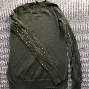 Express size small gold studded sweater